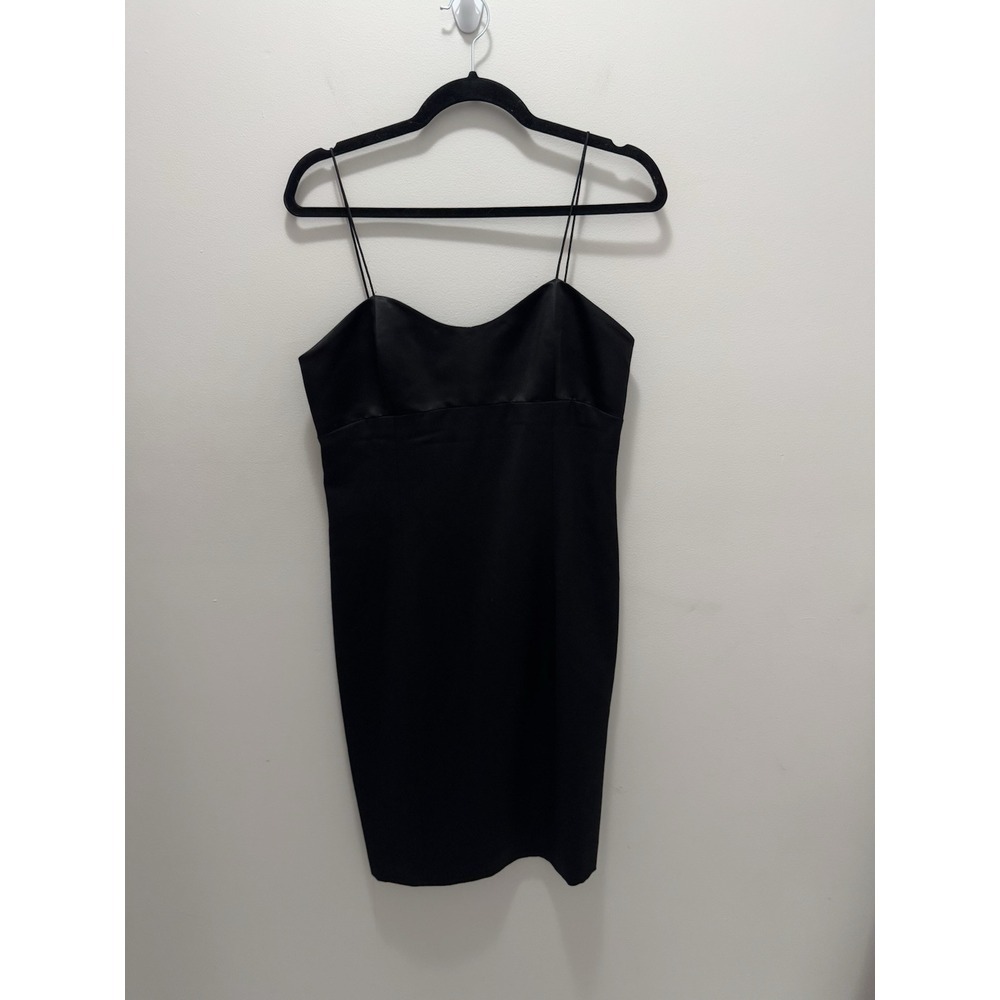 adrienne vittadini Silk Wool Cocktail Mini Black Dress Size 10
